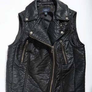 Vegan "leather" moto rocker vest